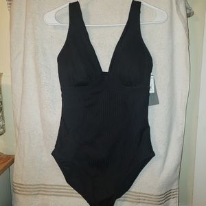 Nwt med black one piece bathing suit